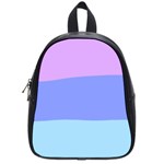 Pastel Colour, Blue, Lilac, Orange, Pastel, Pink, Romance School Bag (Small)