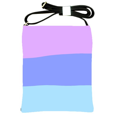 Pastel Colour, Blue, Lilac, Orange, Pastel, Pink, Romance Shoulder Sling Bag from ArtsNow.com Front