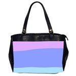 Pastel Colour, Blue, Lilac, Orange, Pastel, Pink, Romance Oversize Office Handbag (2 Sides)