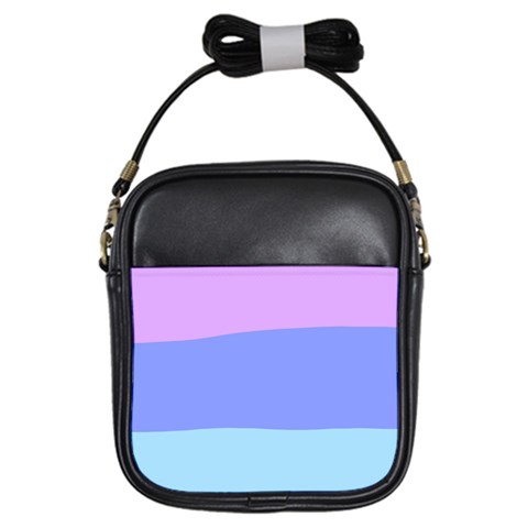 Pastel Colour, Blue, Lilac, Orange, Pastel, Pink, Romance Girls Sling Bag from ArtsNow.com Front