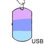 Pastel Colour, Blue, Lilac, Orange, Pastel, Pink, Romance Dog Tag USB Flash (Two Sides)