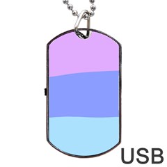 Pastel Colour, Blue, Lilac, Orange, Pastel, Pink, Romance Dog Tag USB Flash (Two Sides) from ArtsNow.com Back