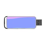 Pastel Colour, Blue, Lilac, Orange, Pastel, Pink, Romance Portable USB Flash (One Side)