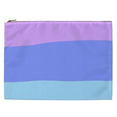 Pastel Colour, Blue, Lilac, Orange, Pastel, Pink, Romance Cosmetic Bag (XXL) from ArtsNow.com Front