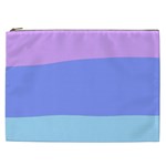 Pastel Colour, Blue, Lilac, Orange, Pastel, Pink, Romance Cosmetic Bag (XXL)