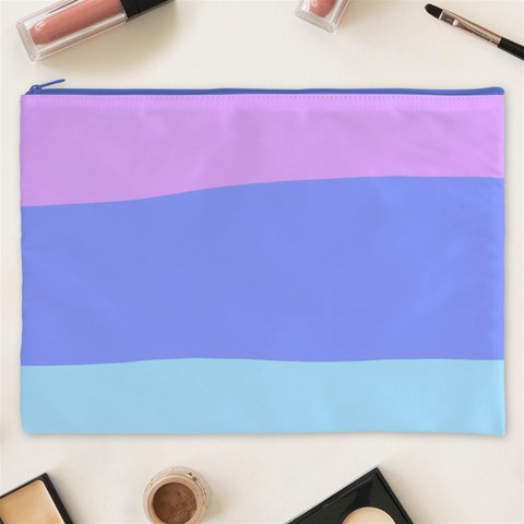 Pastel Colour, Blue, Lilac, Orange, Pastel, Pink, Romance Cosmetic Bag (XXXL) from ArtsNow.com Front