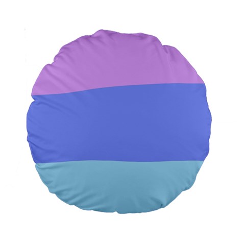 Pastel Colour, Blue, Lilac, Orange, Pastel, Pink, Romance Standard 15  Premium Round Cushions from ArtsNow.com Front