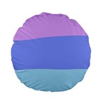 Pastel Colour, Blue, Lilac, Orange, Pastel, Pink, Romance Standard 15  Premium Round Cushions