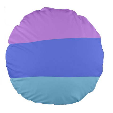 Pastel Colour, Blue, Lilac, Orange, Pastel, Pink, Romance Large 18  Premium Round Cushions from ArtsNow.com Back