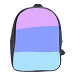 Pastel Colour, Blue, Lilac, Orange, Pastel, Pink, Romance School Bag (XL)