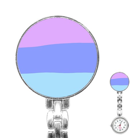 Pastel Colour, Blue, Lilac, Orange, Pastel, Pink, Romance Stainless Steel Nurses Watch from ArtsNow.com Front