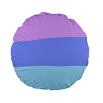 Pastel Colour, Blue, Lilac, Orange, Pastel, Pink, Romance Standard 15  Premium Flano Round Cushions