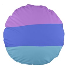 Pastel Colour, Blue, Lilac, Orange, Pastel, Pink, Romance Large 18  Premium Flano Round Cushions from ArtsNow.com Back