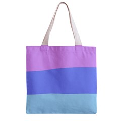 Pastel Colour, Blue, Lilac, Orange, Pastel, Pink, Romance Zipper Grocery Tote Bag from ArtsNow.com Front