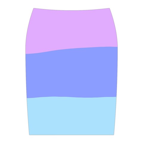 Pastel Colour, Blue, Lilac, Orange, Pastel, Pink, Romance Midi Wrap Pencil Skirt from ArtsNow.com Back