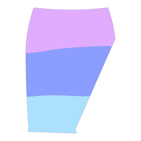 Pastel Colour, Blue, Lilac, Orange, Pastel, Pink, Romance Midi Wrap Pencil Skirt from ArtsNow.com  Front Right 