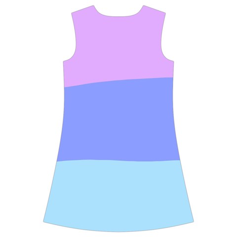 Pastel Colour, Blue, Lilac, Orange, Pastel, Pink, Romance Kids  Short Sleeve Velvet Dress from ArtsNow.com Back