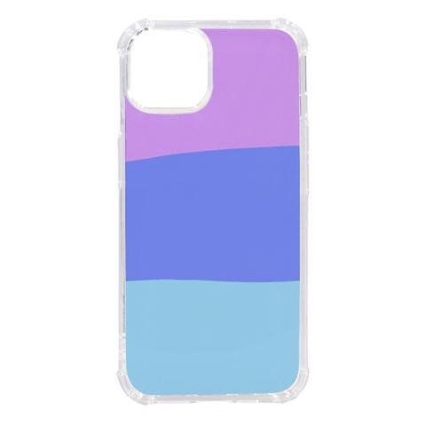 Pastel Colour, Blue, Lilac, Orange, Pastel, Pink, Romance iPhone 14 TPU UV Print Case from ArtsNow.com Front