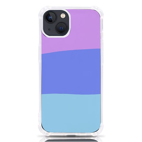 Pastel Colour, Blue, Lilac, Orange, Pastel, Pink, Romance iPhone 13 TPU UV Print Case from ArtsNow.com Front