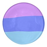 Pastel Colour, Blue, Lilac, Orange, Pastel, Pink, Romance Round Glass Fridge Magnet (4 pack)