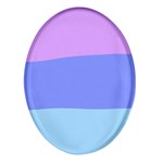 Pastel Colour, Blue, Lilac, Orange, Pastel, Pink, Romance Oval Glass Fridge Magnet (4 pack)