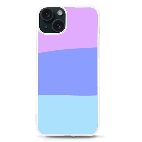 Pastel Colour, Blue, Lilac, Orange, Pastel, Pink, Romance iPhone 15 TPU UV Print Case from ArtsNow.com Front