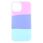 Pastel Colour, Blue, Lilac, Orange, Pastel, Pink, Romance iPhone 15 Black UV Print PC Hardshell Case