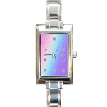 Pastel Rainbow, Color Rectangle Italian Charm Watch