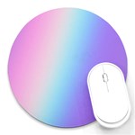 Pastel Rainbow, Color Round Mousepad