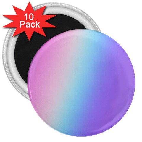 Pastel Rainbow, Color 3  Magnets (10 pack)  from ArtsNow.com Front