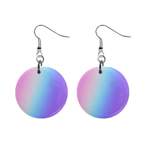 Pastel Rainbow, Color Mini Button Earrings from ArtsNow.com Front