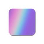 Pastel Rainbow, Color Rubber Square Coaster (4 pack)