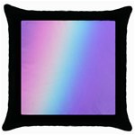 Pastel Rainbow, Color Throw Pillow Case (Black)