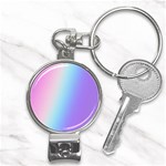 Pastel Rainbow, Color Nail Clippers Key Chain