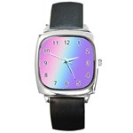 Pastel Rainbow, Color Square Metal Watch