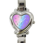 Pastel Rainbow, Color Heart Italian Charm Watch