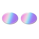 Pastel Rainbow, Color Cufflinks (Oval)