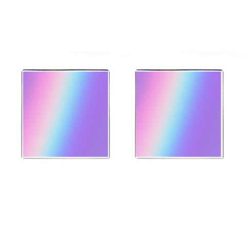 Pastel Rainbow, Color Cufflinks (Square) from ArtsNow.com Front(Pair)