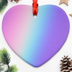 Pastel Rainbow, Color Heart Ornament (Two Sides) from ArtsNow.com Back