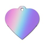 Pastel Rainbow, Color Dog Tag Heart (One Side)