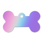 Pastel Rainbow, Color Dog Tag Bone (One Side)