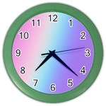 Pastel Rainbow, Color Color Wall Clock