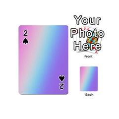 Pastel Rainbow, Color Playing Cards 54 Designs (Mini) from ArtsNow.com Front - Spade2