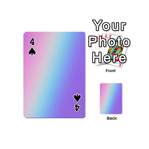 Pastel Rainbow, Color Playing Cards 54 Designs (Mini) from ArtsNow.com Front - Spade4