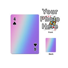 Pastel Rainbow, Color Playing Cards 54 Designs (Mini) from ArtsNow.com Front - Spade4