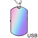 Pastel Rainbow, Color Dog Tag USB Flash (One Side)