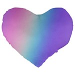 Pastel Rainbow, Color Large 19  Premium Heart Shape Cushions