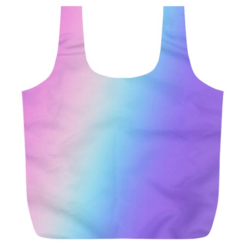 Pastel Rainbow, Color Full Print Recycle Bag (XL) from ArtsNow.com Front