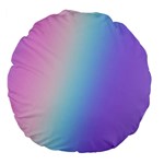 Pastel Rainbow, Color Large 18  Premium Flano Round Cushions