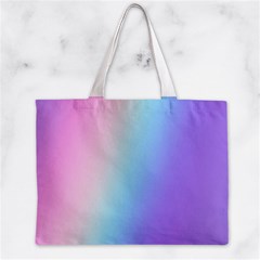 Pastel Rainbow, Color Zipper Mini Tote Bag from ArtsNow.com Back